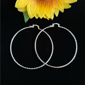 Gold Plated Large Hoop Earrings